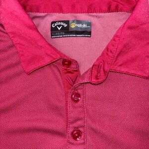 Callaway Opti-Dri Golf Polo Shirt Men's XL Red Performance Athletic Shirt‎